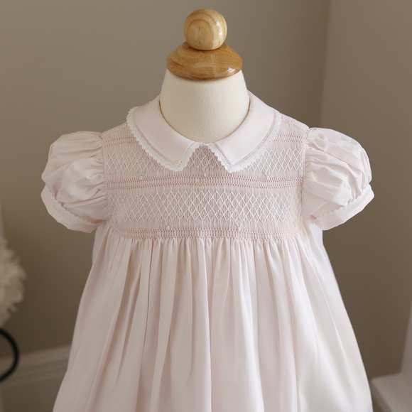 RARE Smocked Dress Pink Embroidery Vintage Feltman Brothers 24 Month/2T Like New - Picture 2 of 8